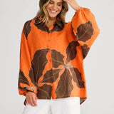 Cliffside Shirt - Hibiscus Breeze