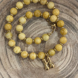 Beaded Yellow H Necklace