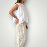 FRANKIE PANT NATURAL LINEN by FROCKK