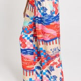 Sable Wide Leg Pant - Mediterranean Print - BETTY BASICS
