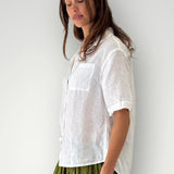 ERIN shirt by FROCKK in White linen