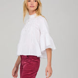 HARU SHIRT EMBROIDERED - WHITE