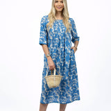 Fleur Ziggy Dress | Blue / Stone