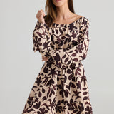 Lakeside Dress – Maui Print | Bohemian Cotton-Linen Midi Dress