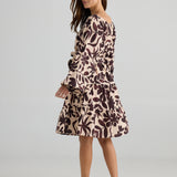 Lakeside Dress – Maui Print | Bohemian Cotton-Linen Midi Dress