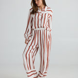 Mariah Pant – Drifter Stripe | Wide-Leg Linen Blend Pants