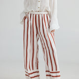 Mariah Pant – Drifter Stripe | Wide-Leg Linen Blend Pants