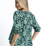 Fleur Blouse Blue Green