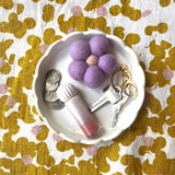 Purple Felt Flower - Keychain