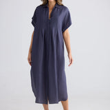 Monza Dress Indigo Ash