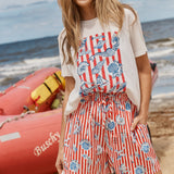 ELLIA CREW in SUN SEA LOVE PRINT by BETTY BASICS
