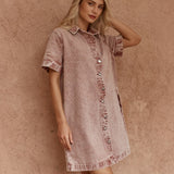 PEPE WAVE DRESS by SASS in RUSTY RED