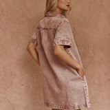 PEPE WAVE DRESS by SASS in RUSTY RED