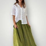Lulu skirt by FROCKK in Olive linen