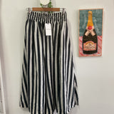 Lulu skirt by FROCKK in Charcoal stripe linen