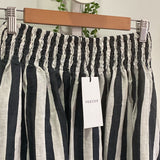 Lulu skirt by FROCKK in Charcoal stripe linen
