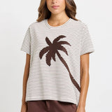 Betty basics - chocolate stripe tibby tee