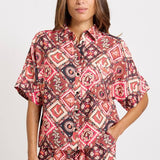 Betty basics - sunset shirt, coco print