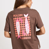 Pescado Print Relax Boxy Tee