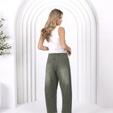 LEO BARREL JEANS - KHAKI