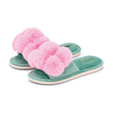 Pom Pom Slippers - Cosy Luxe - Candy Green