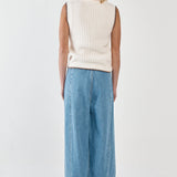 Tonia Knit Vest - Cream/Mushroom