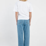 Camie Gathered Seam Tee - White