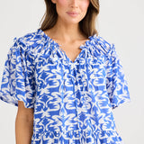 SOLEIL MINI DRESS TILE PRINT