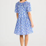 SOLEIL MINI DRESS TILE PRINT