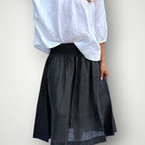 Lola skirt - charcoal linen