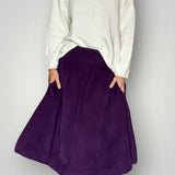 Lola skirt- eggplant cord