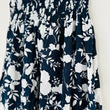 Lola skirt - big navy flower linen