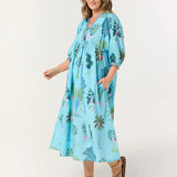 Cairo Boho Dress Blue Oasis