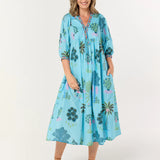 Cairo Boho Dress Blue Oasis