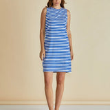 Tia Tank Dress - Royal Blue Stripe
