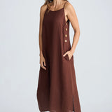 Cliffside Maxi Dress - Chocolate