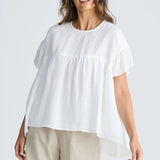 Caicos Top - White Linen