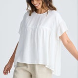 Caicos Top - White Linen