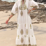 Mirabelle Frill Dress in Sagegrove