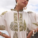 Mirabelle Frill Dress in Sagegrove