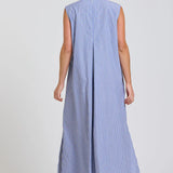 The Freya Shirt Dress - Navy Stripe