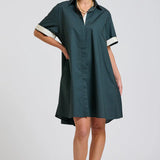 The Bianca Oversized Shirt Dress - Slate