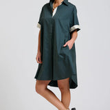 The Bianca Oversized Shirt Dress - Slate