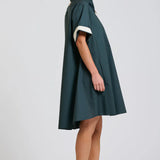 The Bianca Oversized Shirt Dress - Slate