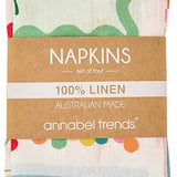 Linen Napkins Set 4 - Christmas Holiday