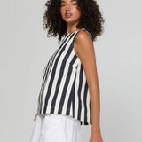 SHIRO TOP - MONO STRIPE (pre order)