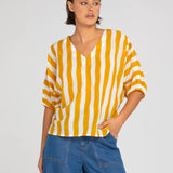 SAMI TOP - TROPICAL STRIPE