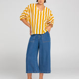 SAMI TOP - TROPICAL STRIPE