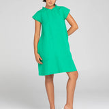 SAND DRESS - GREEN LINEN