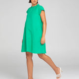 SAND DRESS - GREEN LINEN